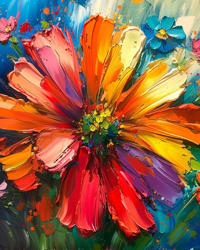 Chrysanthemum in the Style of Oil Painting Diamond Painting