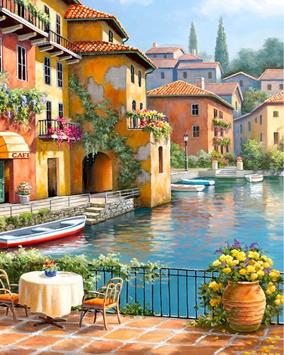 City by the Water Diamond Painting