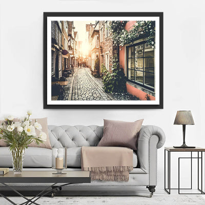 City Street at Sunset Diamond Painting