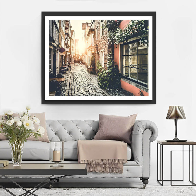 City Street at Sunset Diamond Painting