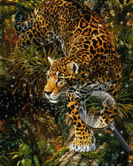 Clouded Leopard Foraging Diamond Painting