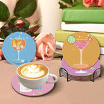 Cocktails in Various Flavors Diamond Painting Coasters 8Pcs