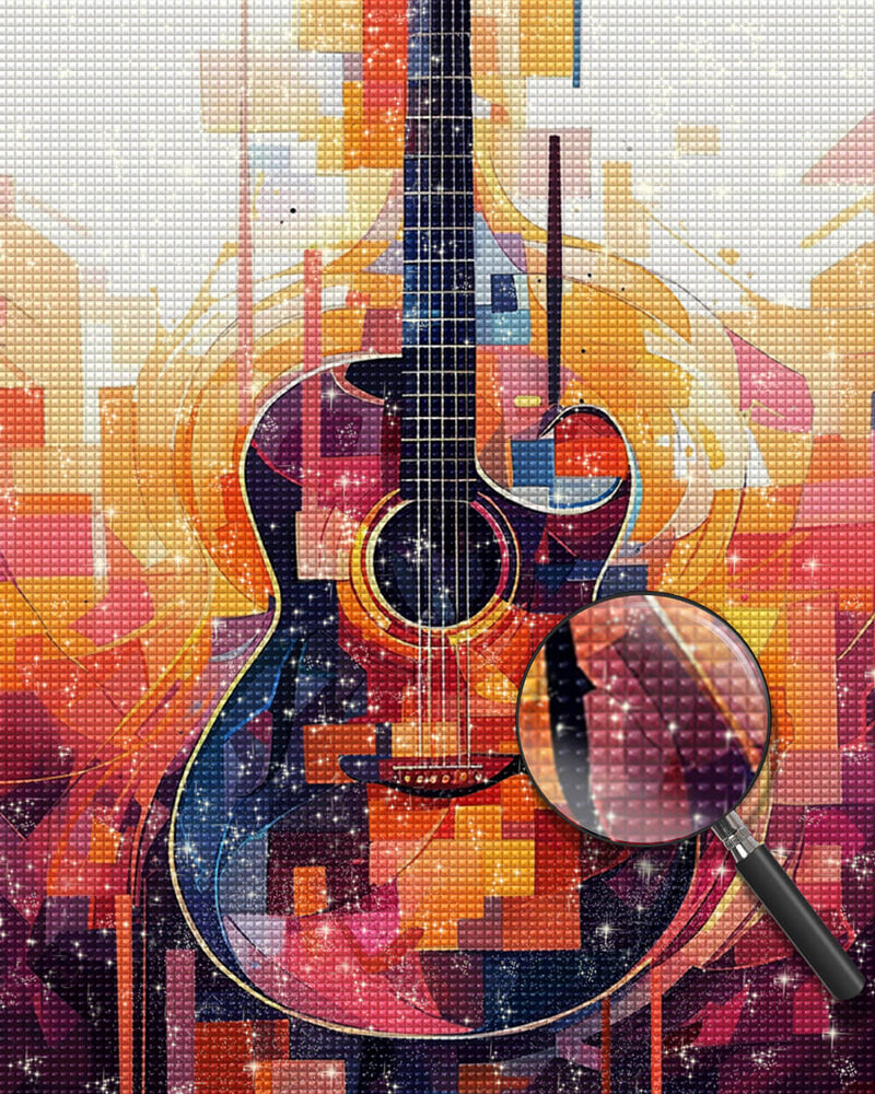 Colorful Abstract Guitar Diamond Painting