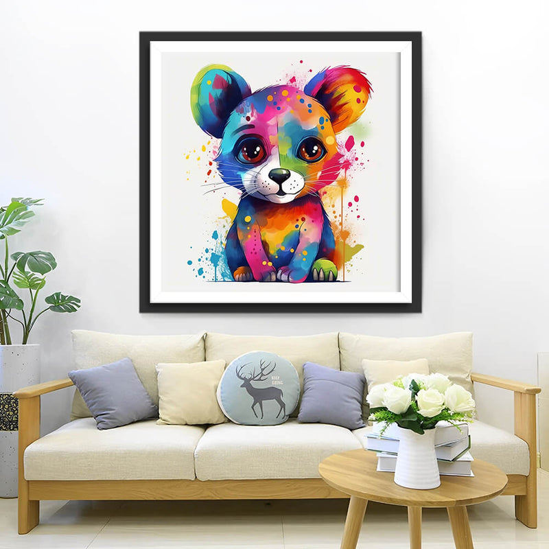 Colorful Baby Bear Diamond Painting