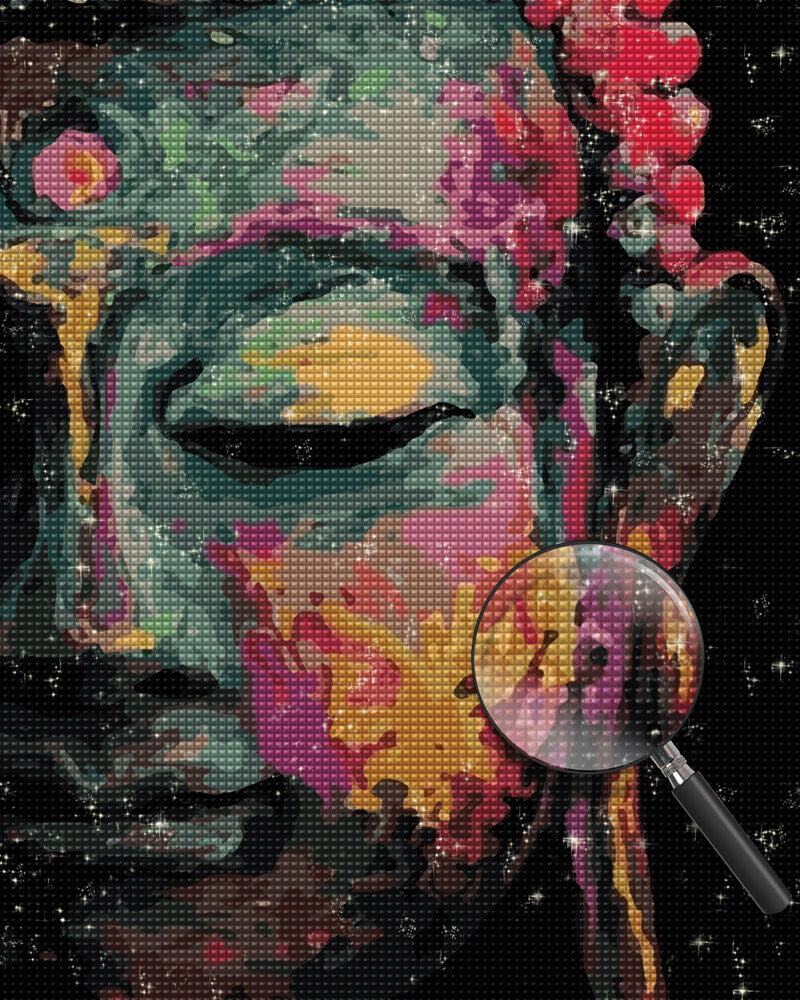 Colorful Buddha in the Dark Diamond Painting