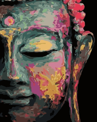 Colorful Buddha in the Dark Diamond Painting