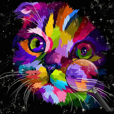 Colorful Cat Face Diamond Painting