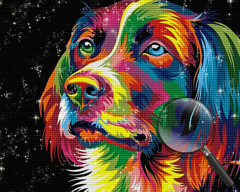 Colorful Dog Head Diamond Painting