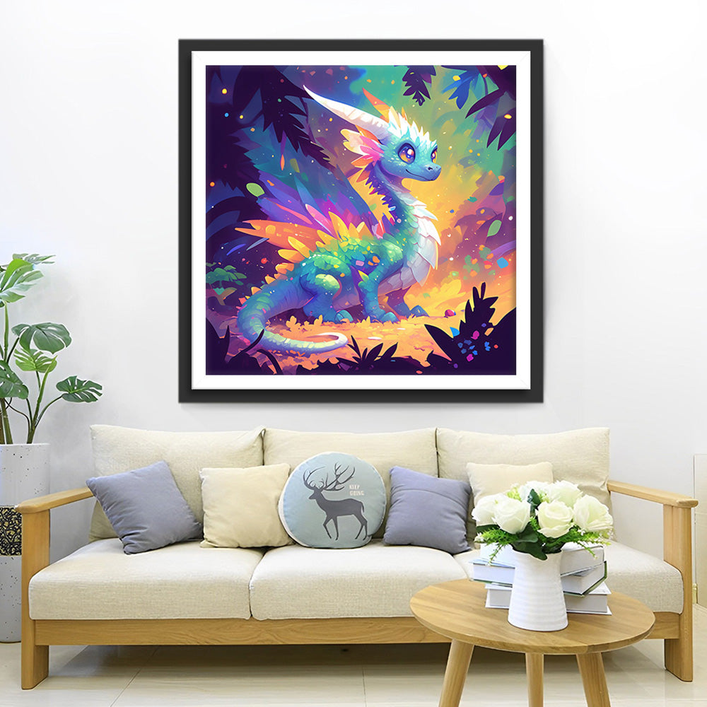 Colorful Dragon in the Jungle Diamond Painting