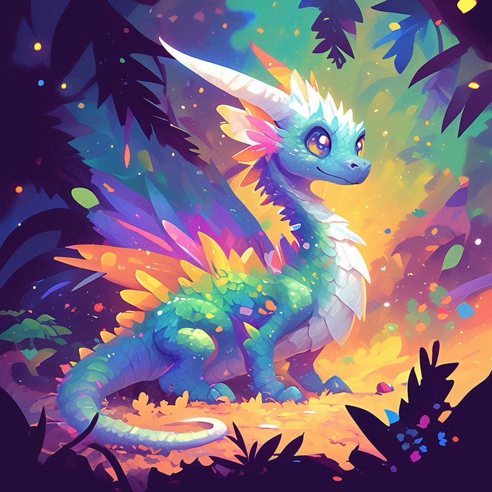 Colorful Dragon in the Jungle Diamond Painting