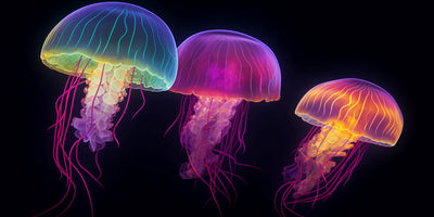 Colorful Glowing Jellyfish Diamond Painting