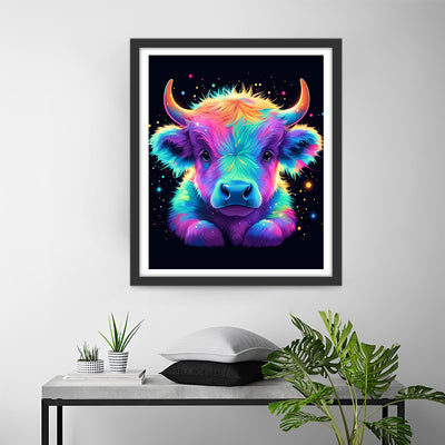 Colorful Highland Cow Baby Diamond Painting