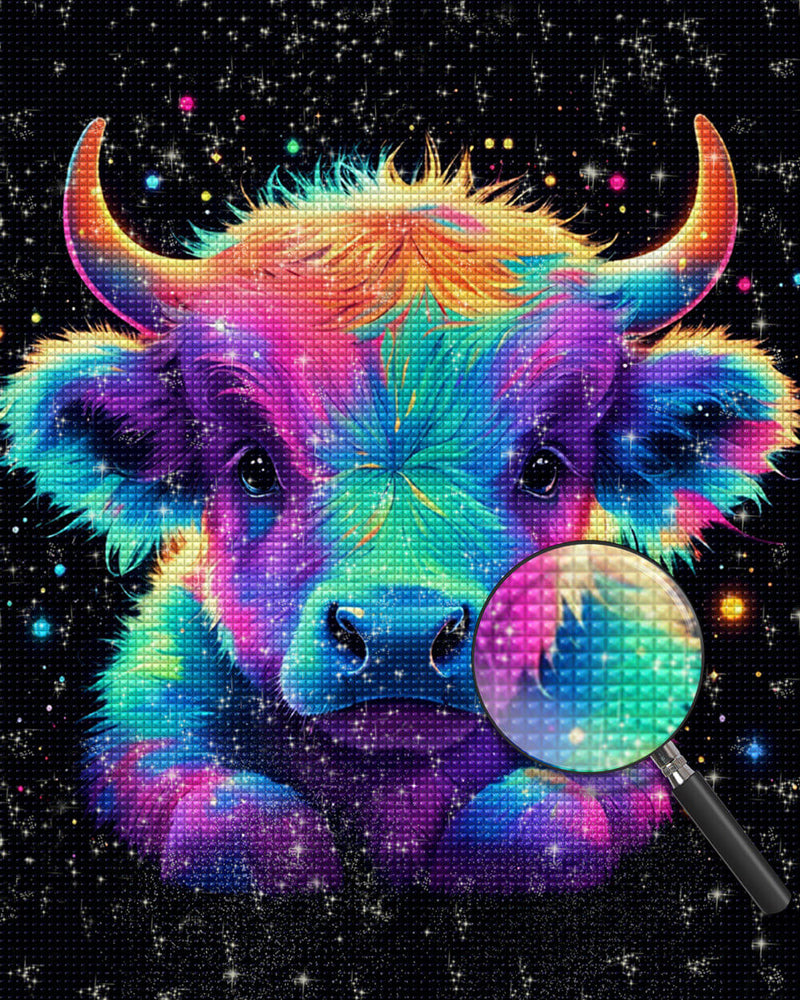 Colorful Highland Cow Baby Diamond Painting