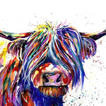 Colorful Highland Cow Diamond Painting