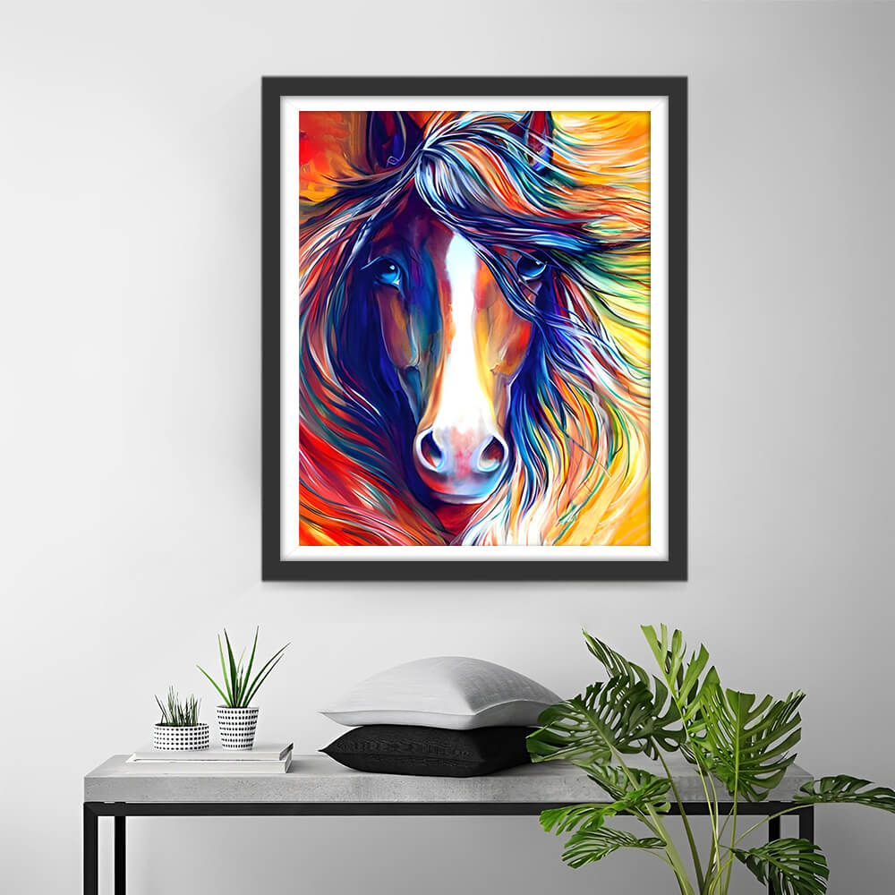 Colorful Horse Hair Diamond Painting