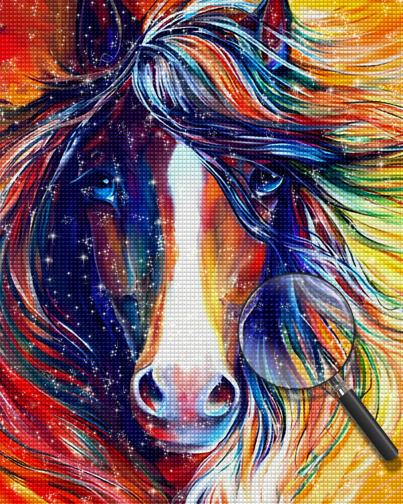 Colorful Horse Hair Diamond Painting