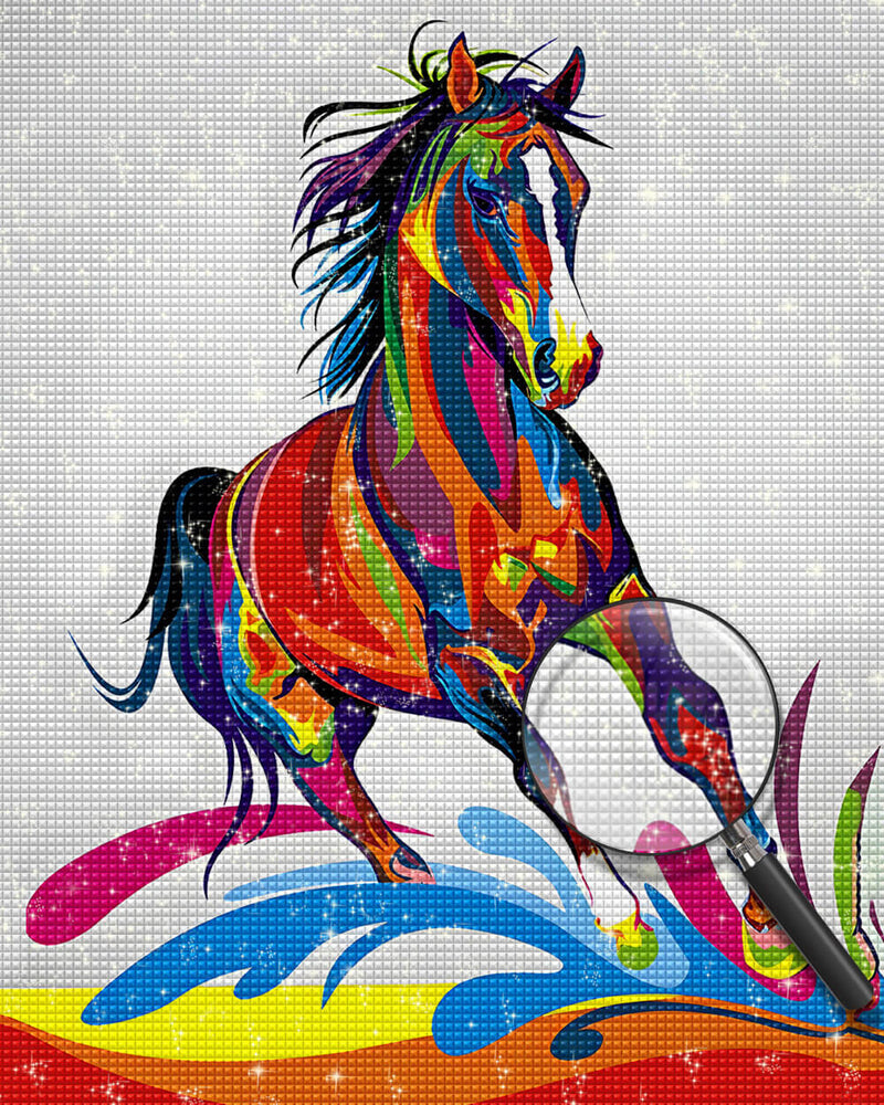Colorful Horse Running Diamond Painting