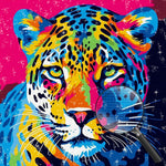 Colorful Leopard Head Diamond Painting