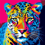 Colorful Leopard Head Diamond Painting