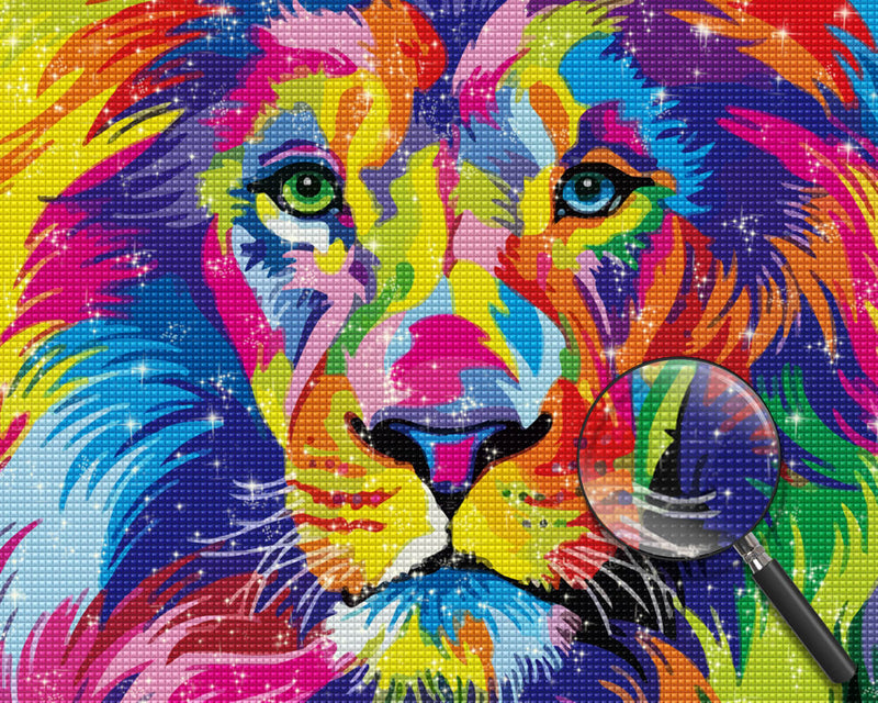 Colorful Lion Face Diamond Painting