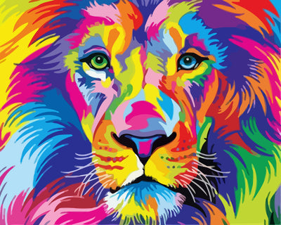 Colorful Lion Face Diamond Painting