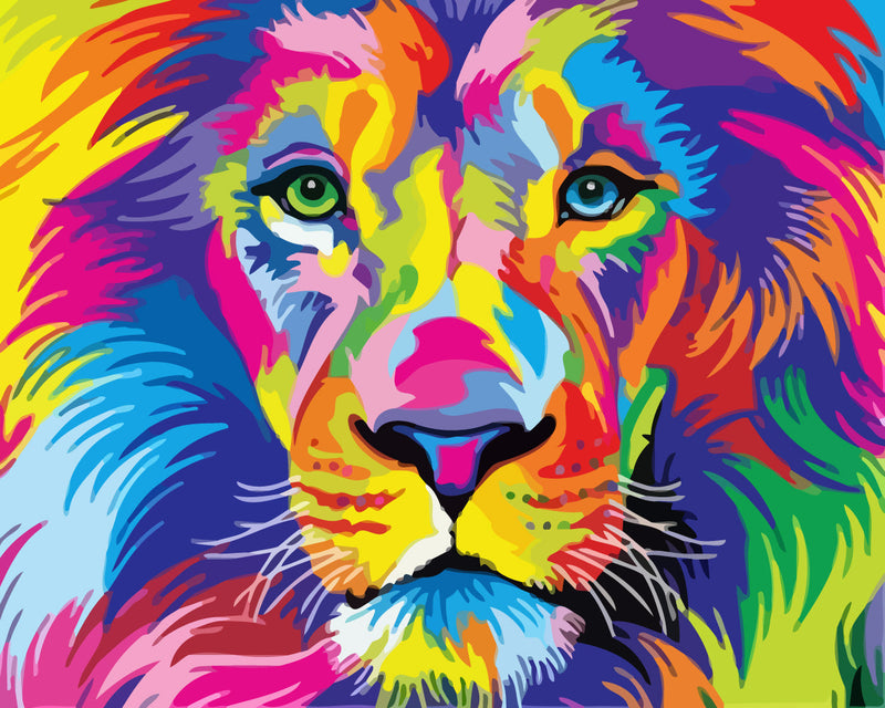 Colorful Lion Face Diamond Painting