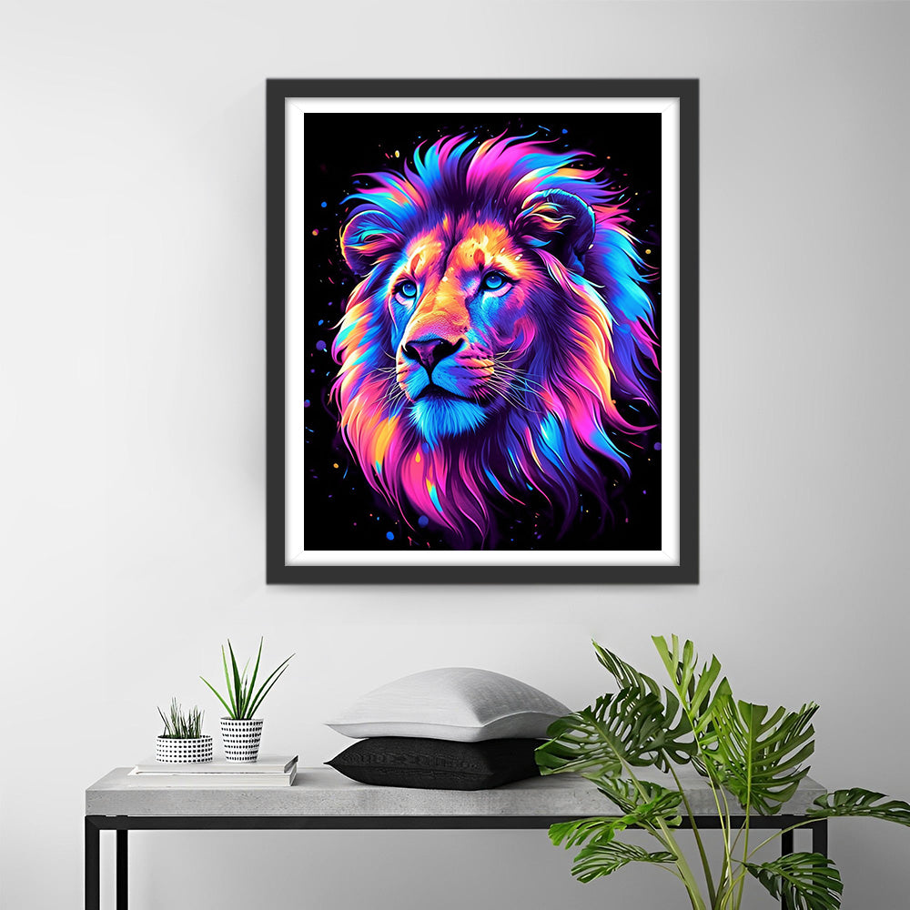 Colorful Lion Head Diamond Painting