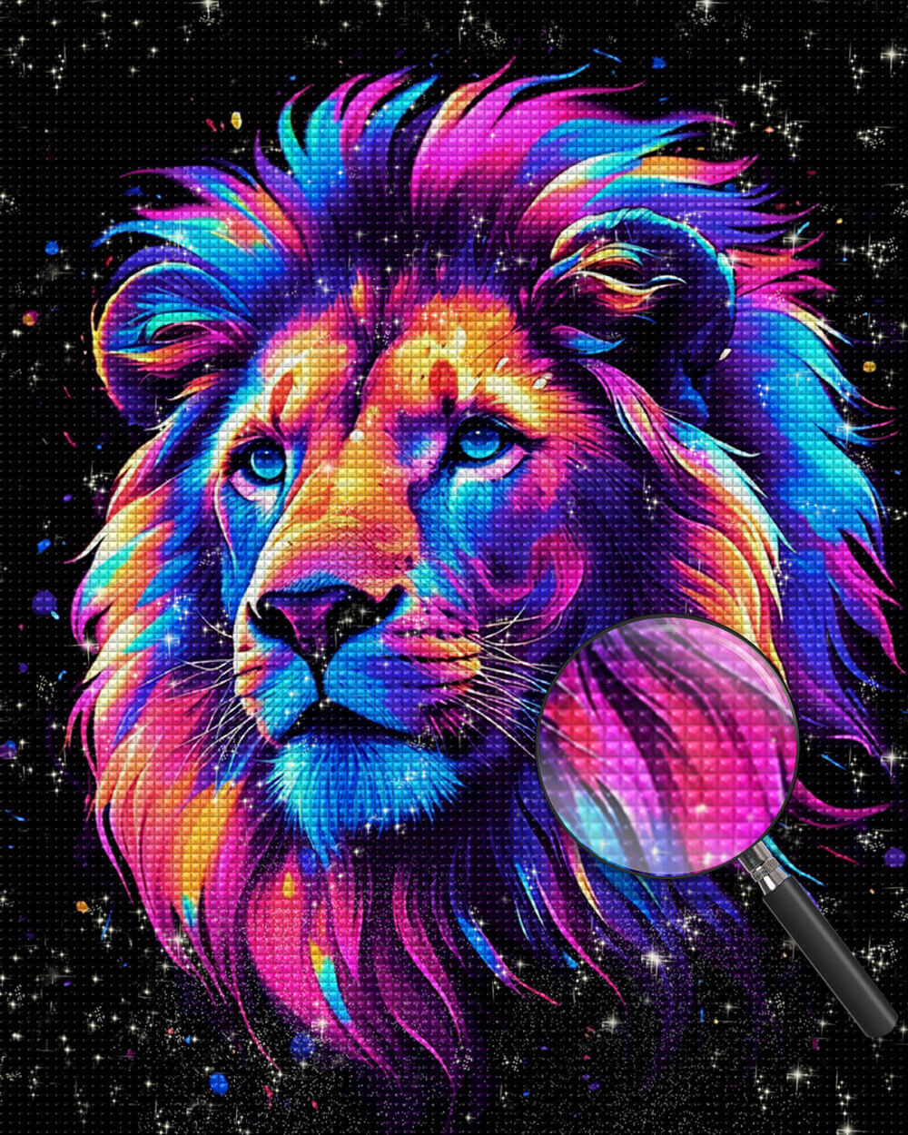 Colorful Lion Head Diamond Painting