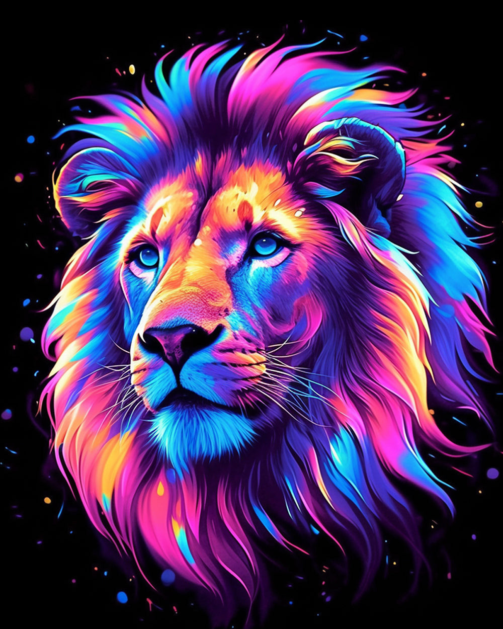 Colorful Lion Head Diamond Painting