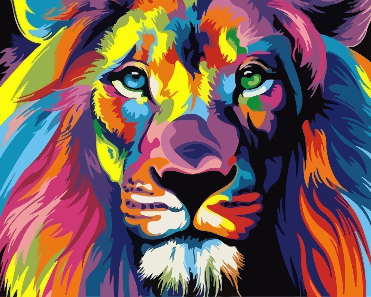 Colorful Lion Head Diamond Painting