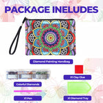 Colorful Lotus Mandala Diamond Painting Wrist Bag