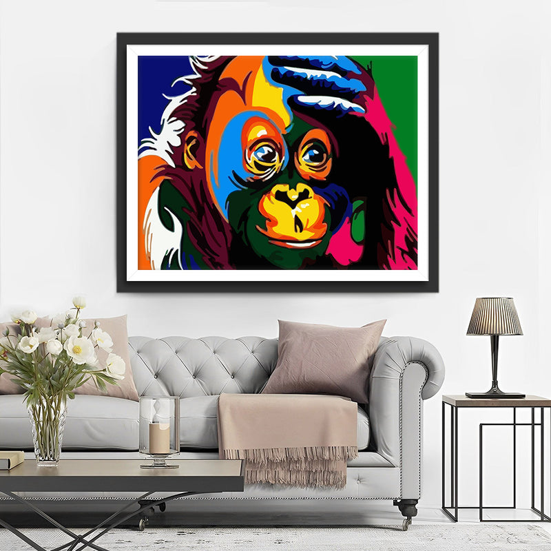 Colorful Monkey Diamond Painting