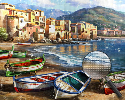 Colorful Sea Boats Diamond Painting 