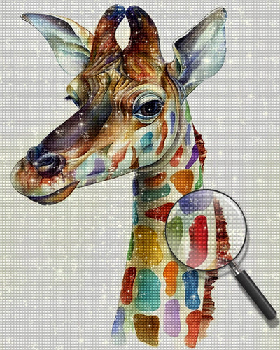 Colorful Spotted Giraffe Diamond Painting