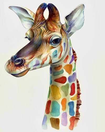 Colorful Spotted Giraffe Diamond Painting