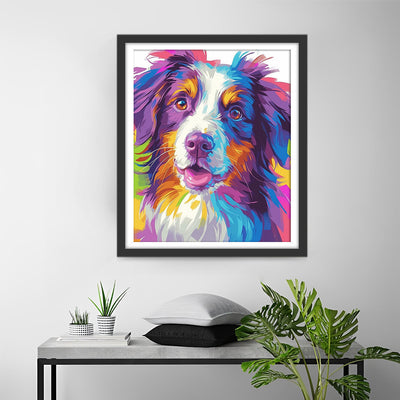 Colorful Watercolor Dog Diamond Painting