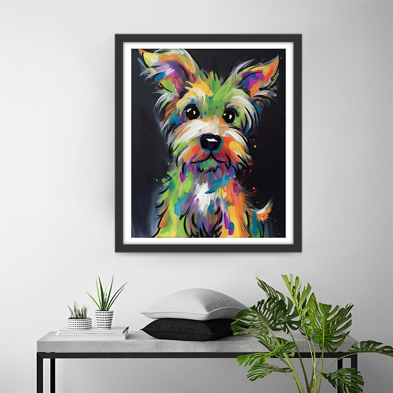 Colorful Yorkshire Terrier Diamond Painting
