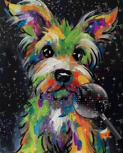Colorful Yorkshire Terrier Diamond Painting