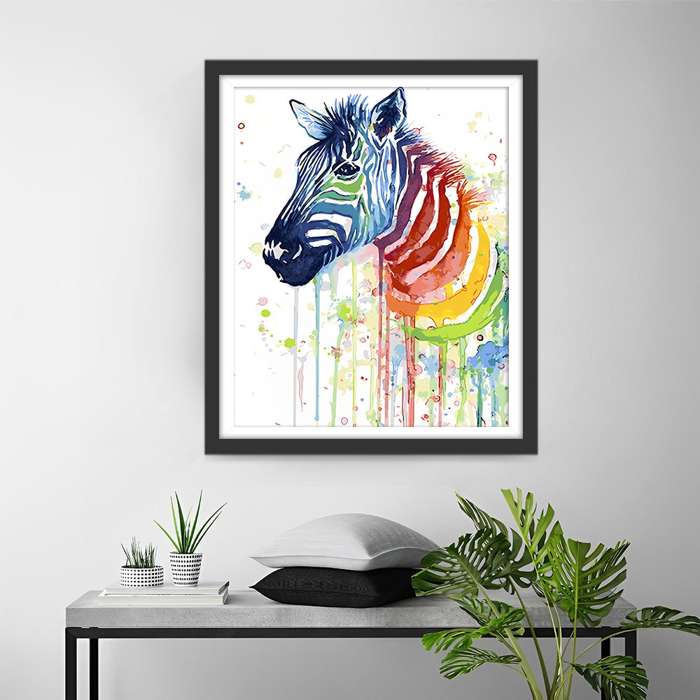 Colorful Zebra Diamond Painting