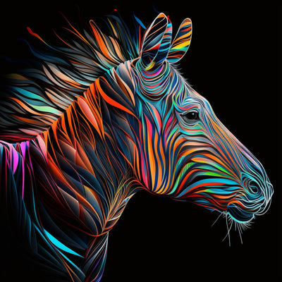 Colorful Zebra Diamond Painting