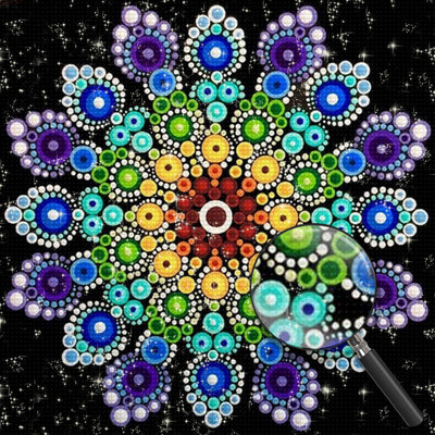 Colourful Gemstones Mandala Diamond Painting