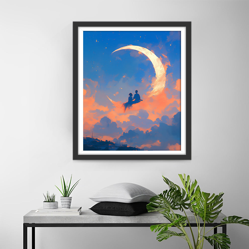 Couples on the Crescent Moon Diamond Painting