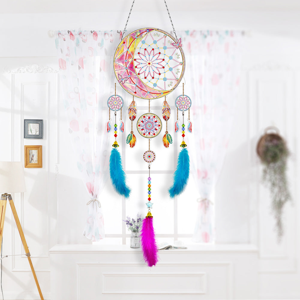 Crescent Dreamcatcher 2D Flat Hanging Diamond Painting Kits