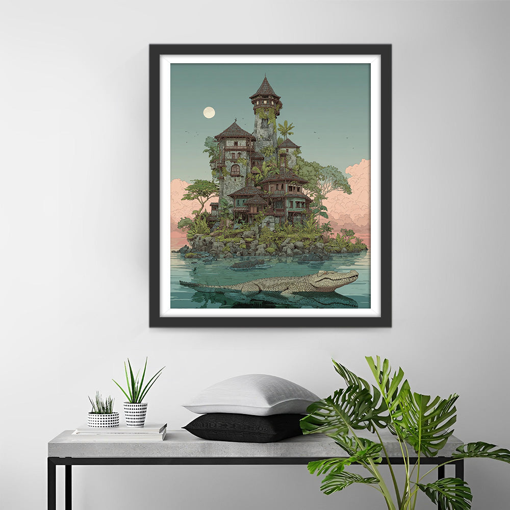 Crocodile Castle Diamond Painting