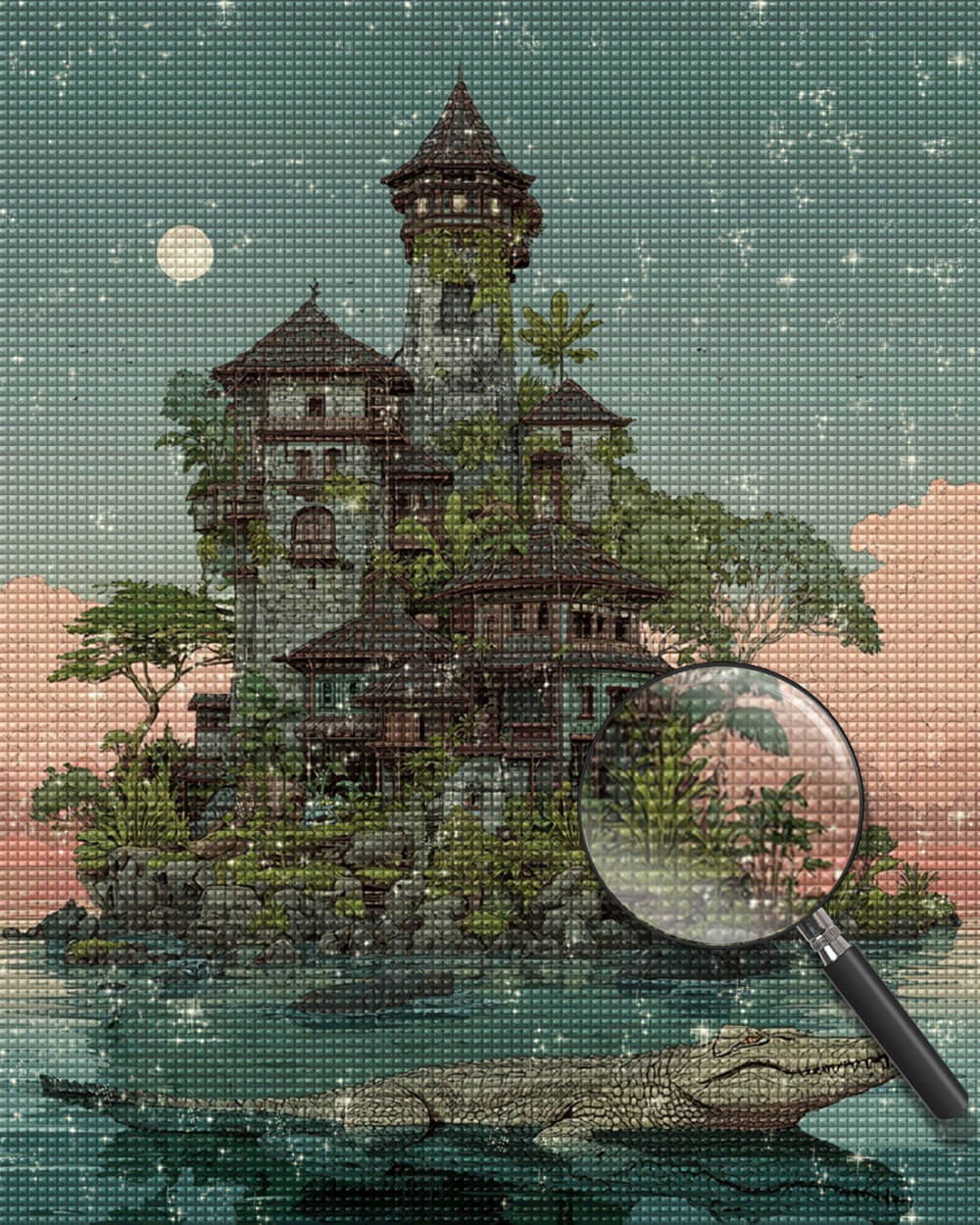 Crocodile Castle Diamond Painting