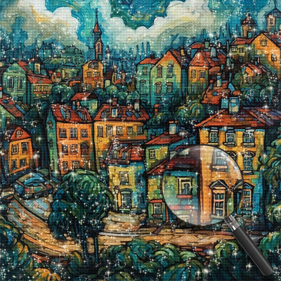 Crowded City Diamond Painting