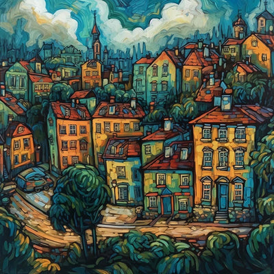 Crowded City Diamond Painting