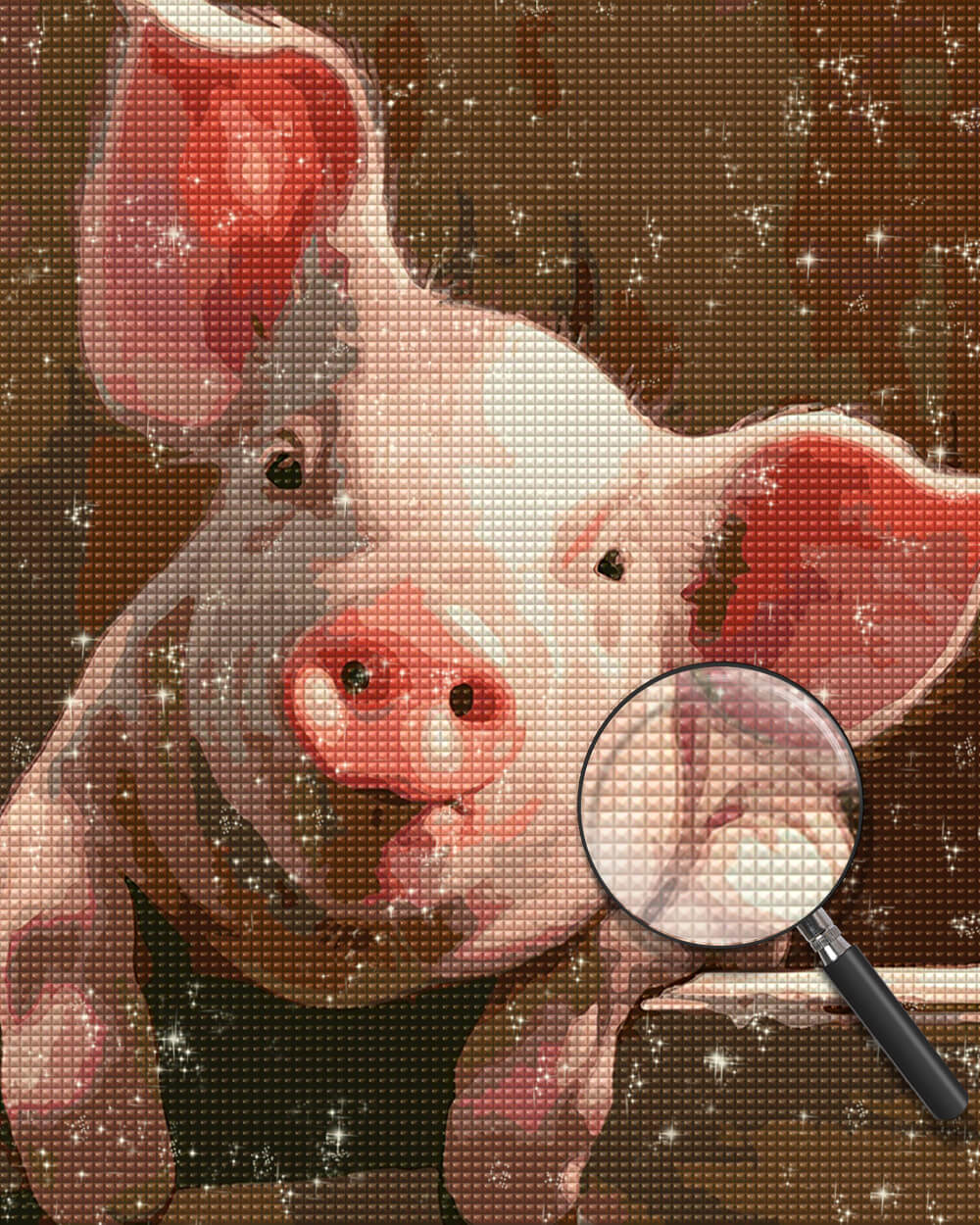 Curious Pig Diamond Painting