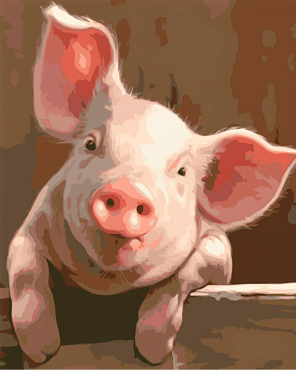 Curious Pig Diamond Painting