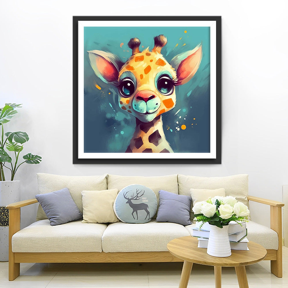 Cute Baby Giraffe Diamond Painting